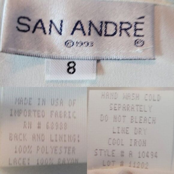 Vtg Ivory Lace Vest Sz M Button Front Sheer Tie Back Soft Girl Granny Cottage - Picture 3 of 10